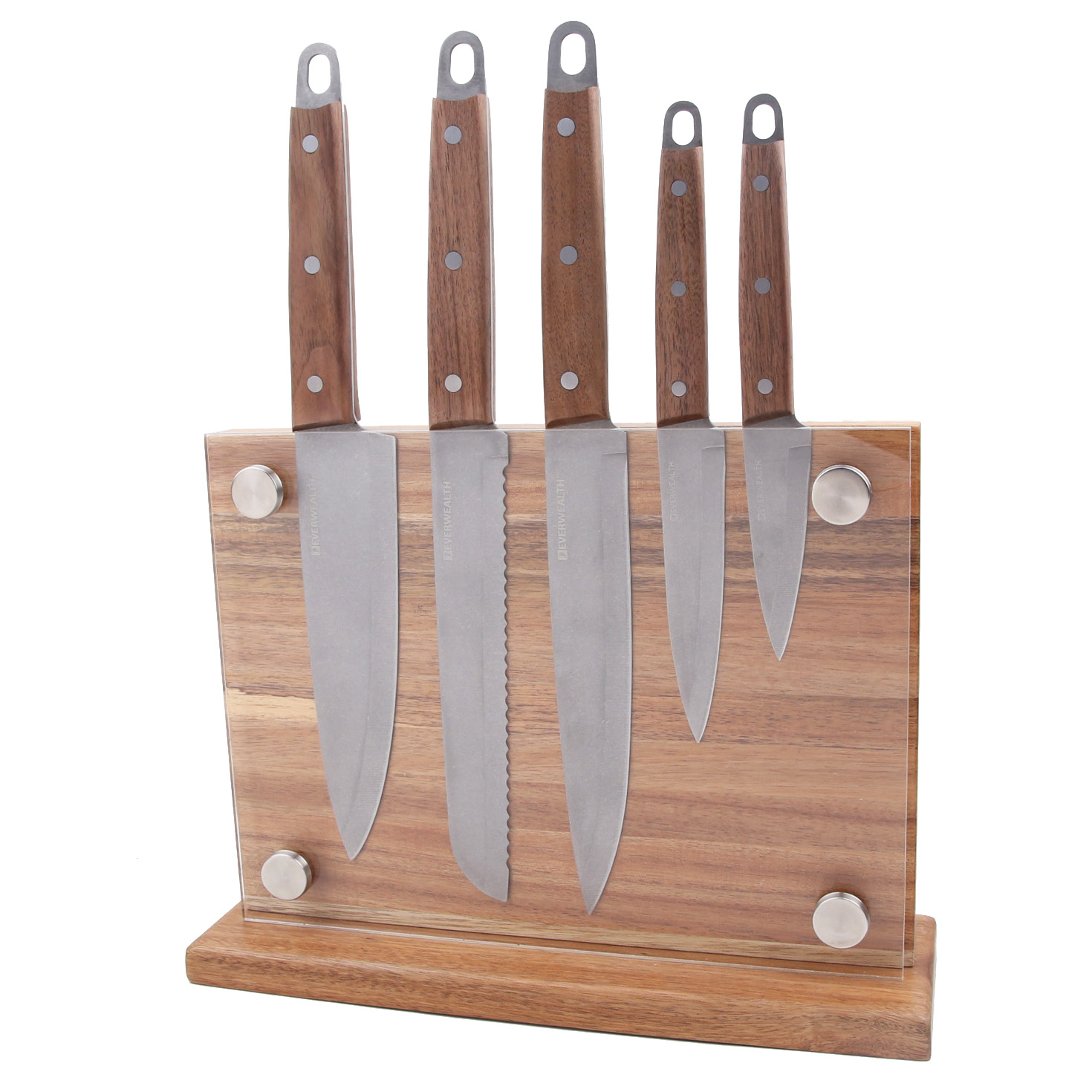 Bestseller 8 Zoll Holz Griff Edelstahl Brot Schnitzen Messer Chinesische Küche Chef Messer Besteck Set 