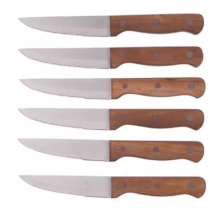 Hochwertige 5 Zoll Steak Messer Set mit Pakkawood Griff 5 Stücke Edelstahl Messer Set 