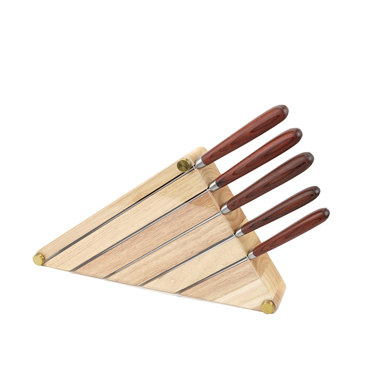 Holzgriff Messer Set mit Holzkistenpaket aus Edelstahl Kochmesser Set für BBQ Schnitzermesser 